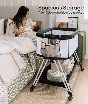 Amazon.co.jp: Fodoss Baby Bassinet Bedside Sleeper with